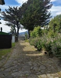 Flagstone access road behind the Hotel Capitan Eberhard