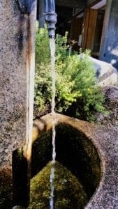 Public water fountain in Chamonix France.