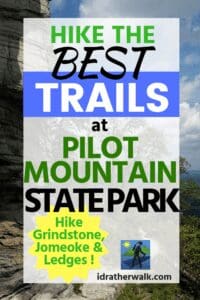Pilot Mountain State Park offers hikers moderately mountainous trails, camping, climbing and spectacular scenery - all within a couple of hours' drive from the Raleigh area. I've been visiting this park for many years, first with my young daughter, and later with hiking friends or on my own. The trails and local attractions are fantastic, and the view from the mountain summit never loses it's charm.