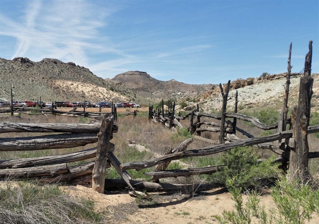 Old corral fence at the Wolfe Ranch