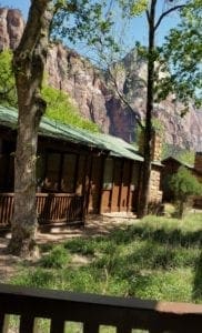 Cabins inside Zion National Park are a great alternative to camping!