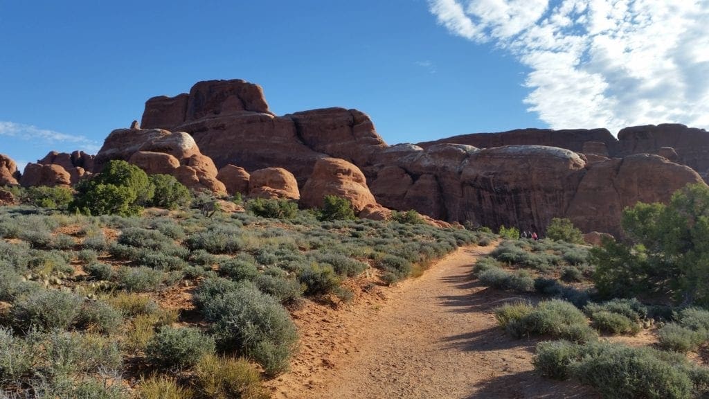 Entry to Fiery Furnace are at Arches National Park
