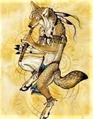 Trickster Coyote from Paiute mythology