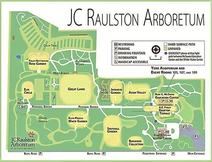 JC Raulston Arboretum Map