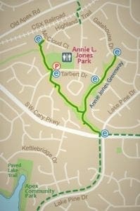 Map of Annie L Jones Greenway and Park