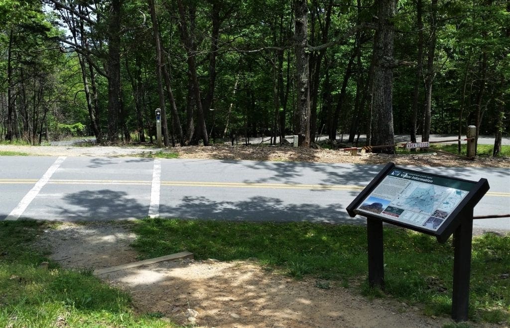 The Grindstone Trail crosses the main park road