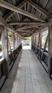 Inside the Sentinel Bridge at the Flume Gorge