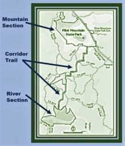 Overview Map of Pilot Mountain State Park