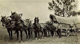 Settlers travel the Great Wagon Road