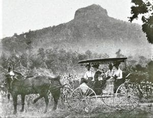 Before the railroad completed its Yadkin section in 1887, Pilot excursions were limited to buggy or horseback.