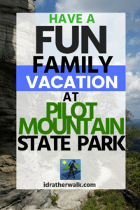 Looking for a great outdoor family adventure this summer? Pilot Mountain State Park is a recreational oasis for the whole family, with miles of trails, camping, climbing, canoeing, Ranger programs and spectacular scenery! I've been visiting this park for many years, first with my young daughter, and later with hiking friends or on my own. The trails and local attractions are fantastic, and the view from the mountain summit never loses it's charm.