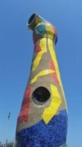 Sculpture in the Jean Miro park in Barcelona, Spain