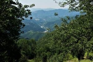 View from the Camino de Santiago into the valley