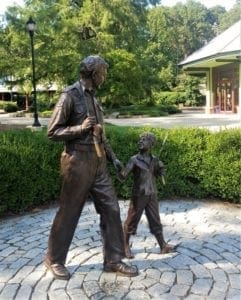 Mayberry sculpture in Pullen Park.