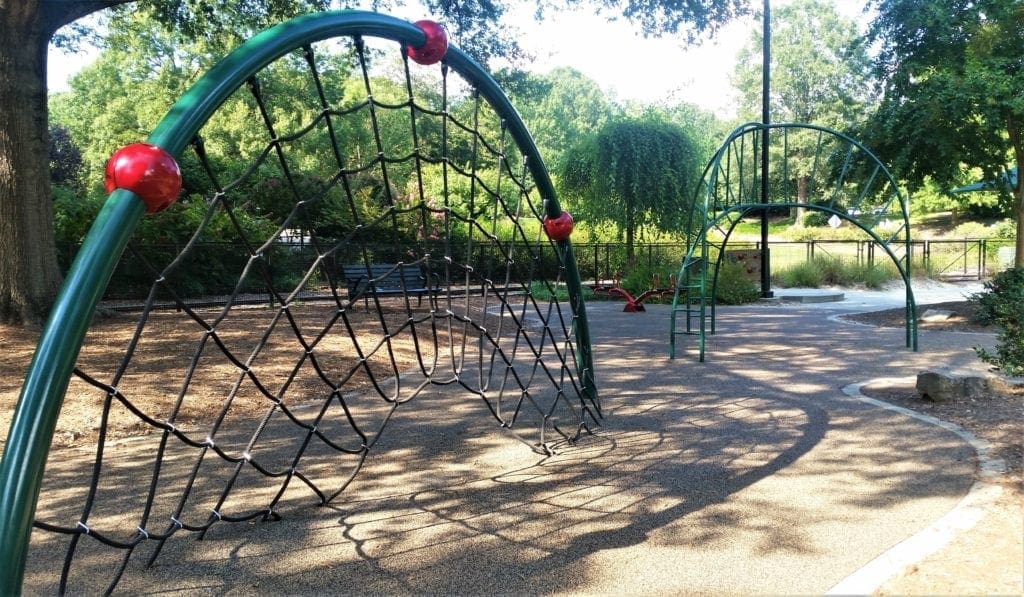 Playground equipment invites children to come and play!