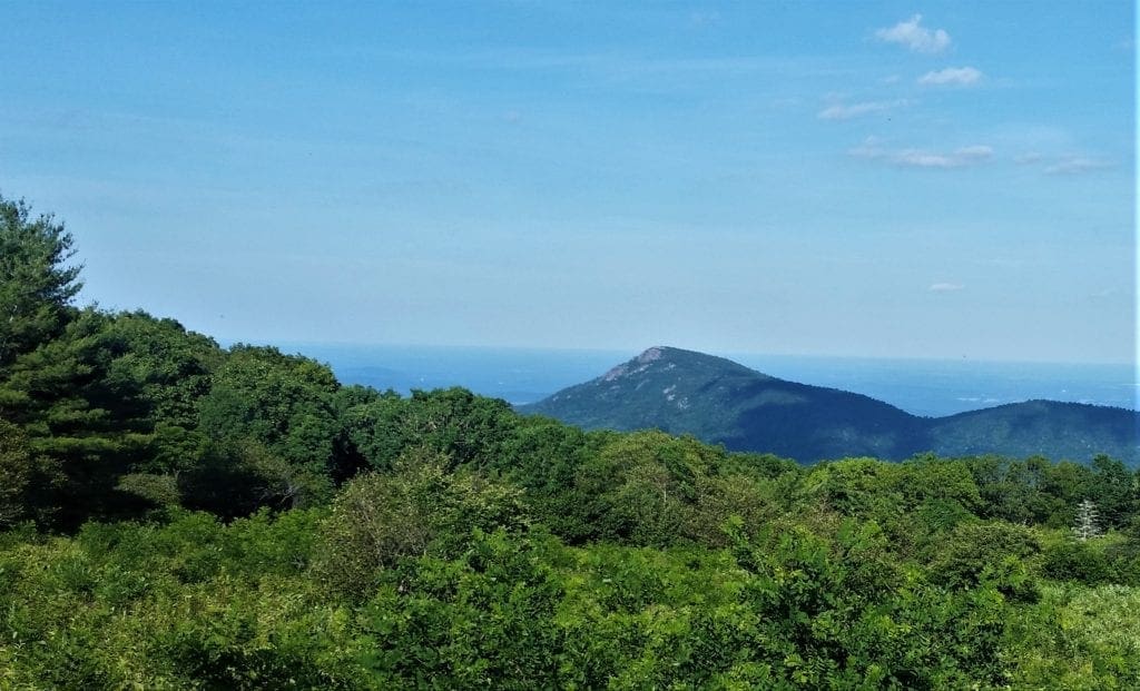 View of Old Rag mountain from Skyline Drive.