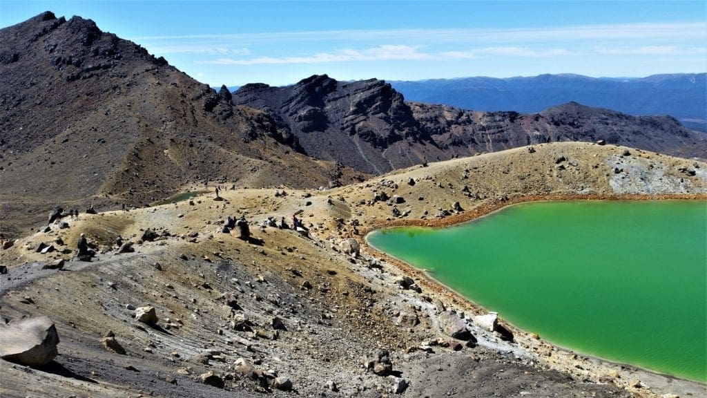 View of one of the Emerald Lakes on the Tongariro Alpine Crossing.