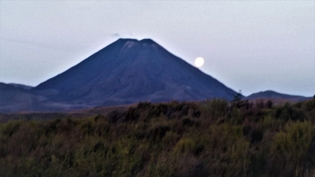 Moonrise at Mt Doom