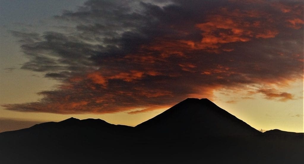 Sunrise at Mt Doom from my back porch.