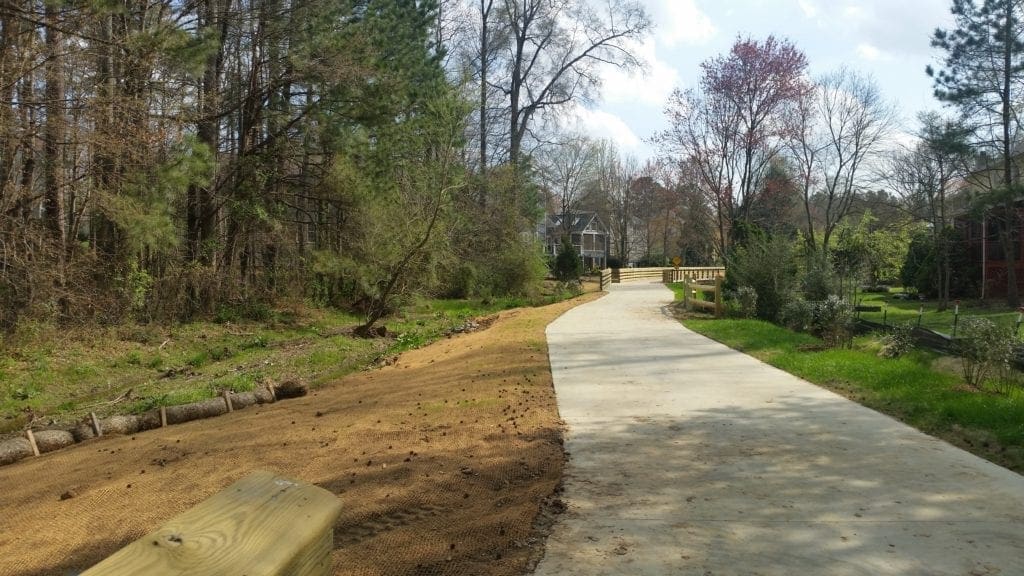 New piece of greenway trail from Bond Park to Davis Park
