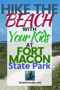 Fort Macon State Park's Eliot Coues' Trail lets you hike through many diverse habitats, including the rarely-found maritime forest. The trail runs for a 3.3 mile loop through wooded forest, boardwalks through salt marsh, and peaceful natural beaches. It's a great dayhike for adults and families year-round. You can easily add on an afternoon at the beach, or spend time exploring the Fort too! Read more for details... 