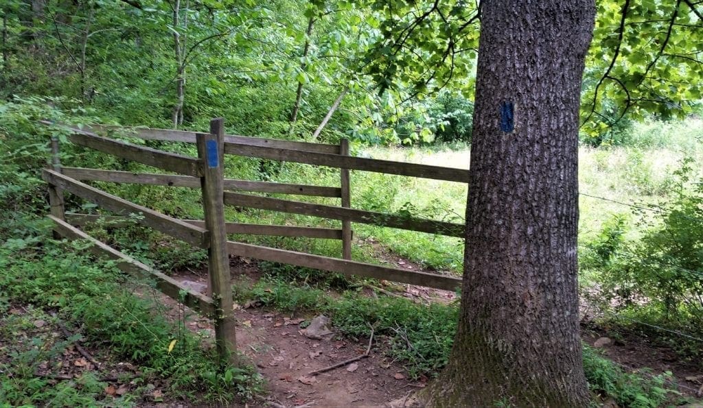 The first gate on the trail.