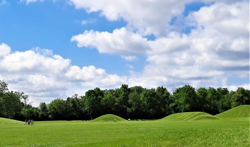 Indian mounds in present-day Chillicothe, Ohio.