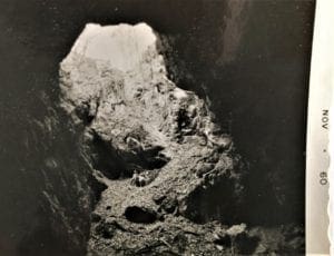 View of the cave's interior, 1960.
