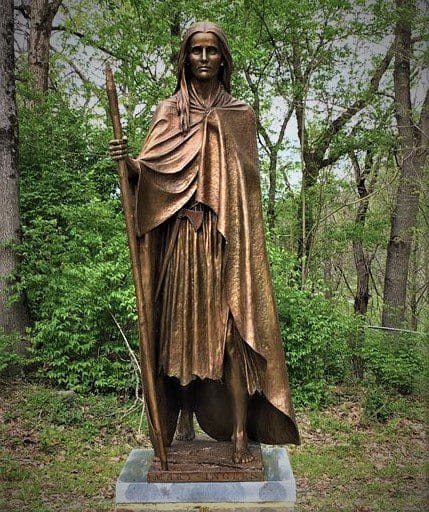 Memorial statue of Mary Ingles Draper at Radford.