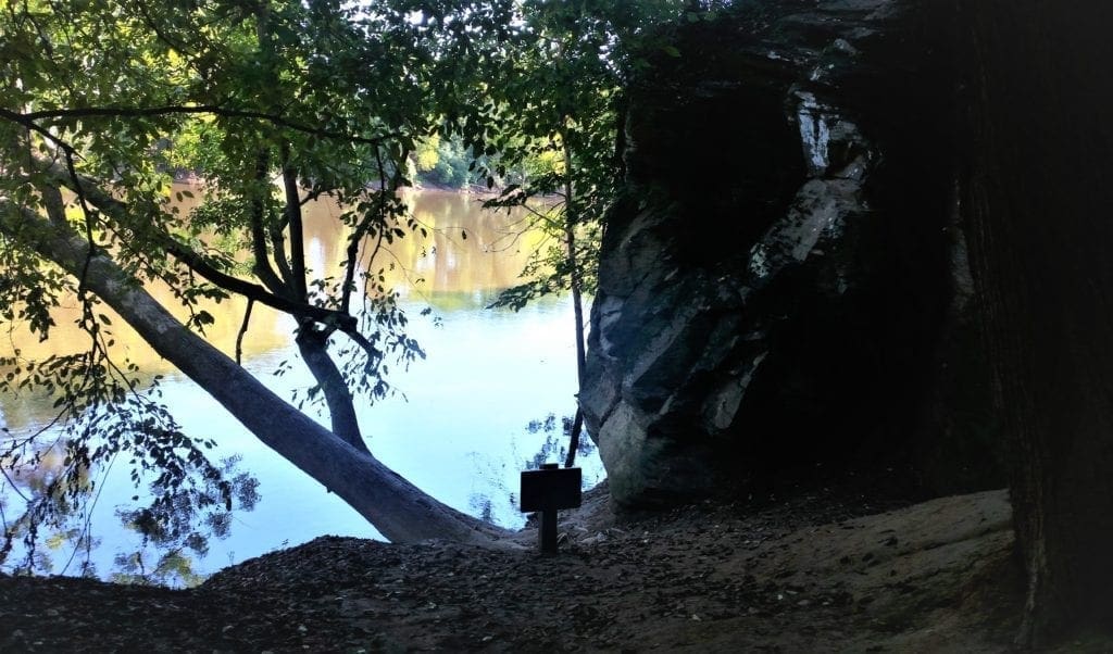 The Raven Rock Trail's end at the Cape Fear River