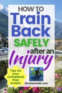 Training after an injury can be very discouraging. It's especially devastating if you'd been training towards a specific goal, like a race or an epic hike. But you can do meaningful training while you're still recovering without pushing yourself too far, too soon.&nbsp;It's even easier when you have a plan!