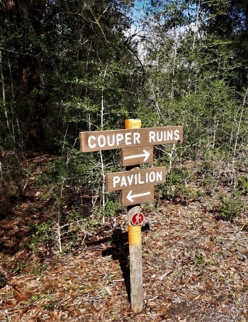 Last signpost to the Couper house.
