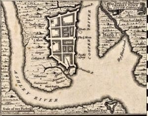 Map of Charleston in 1733.