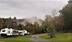 Sandy Creek Family Campground near Stone Mountain State Park.