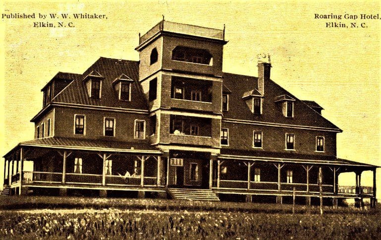 Photo of the Roaring Gap Hotel in Elkin, NC 1911.