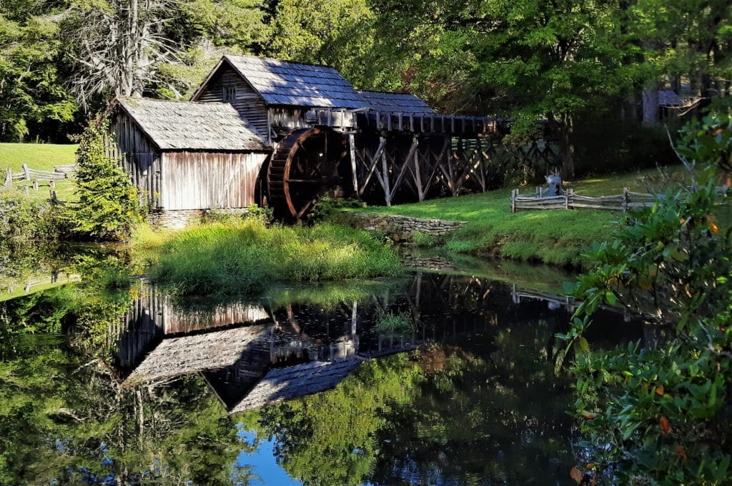 Mabry Mill is just down the road from the Rocky Knob Recreation Area.