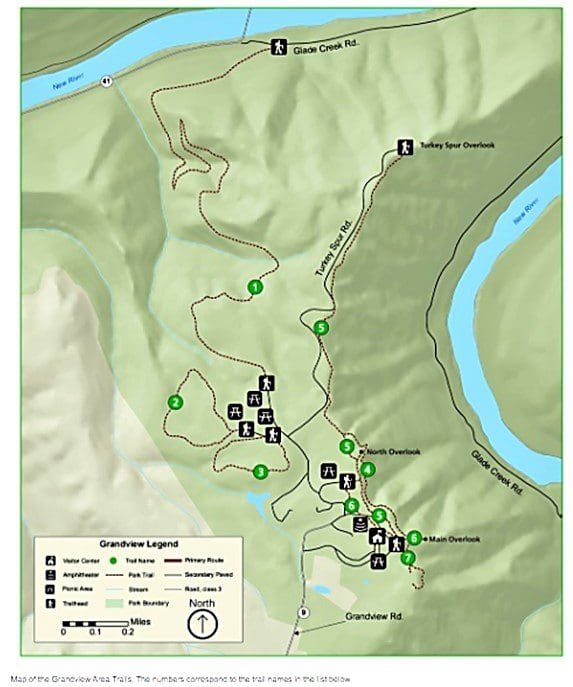Map of Grandview Area trails.