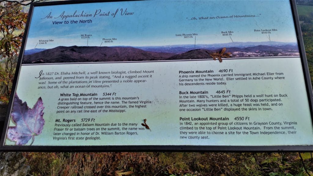 Plaque at Mount Jefferson State Natural Area overlook.