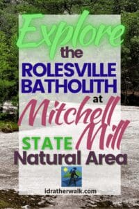 North Carolina State Natural Areas can be an exciting outdoor adventure for young children, like your kids or grandkids. Mitchell Mill State Natural Area in Northern Wake County is one such very unique spot to explore. The 93-acre site is a Registered Heritage Area, and sits atop one of the largest granite domes on the east coast, called the Rolesville Batholith. Read more to learn how you can visit!