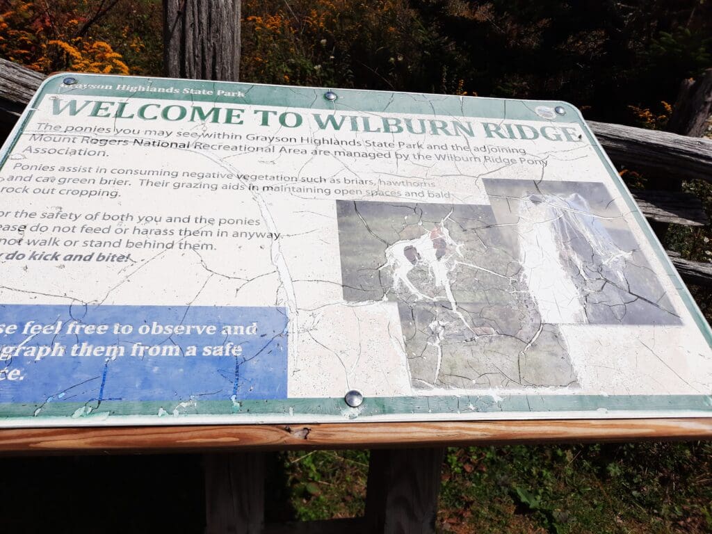 Trailside info about Wilburn Ridge.