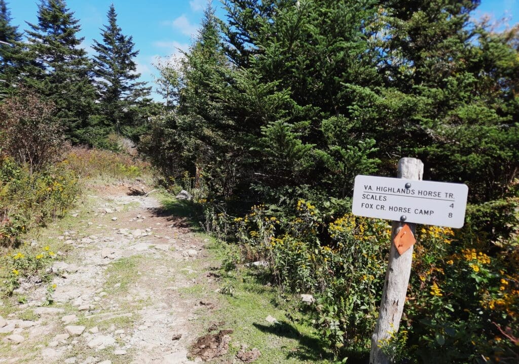 Follow the orange trail - Horse Trail North.