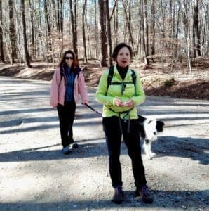 Hiking in Umstead on Monday.