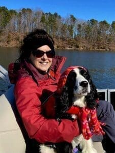 We bundled up for a sunny chilly day on the water.
