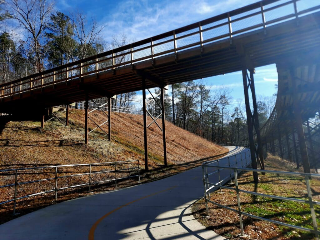 The new greenway section seems to be all uphill!
